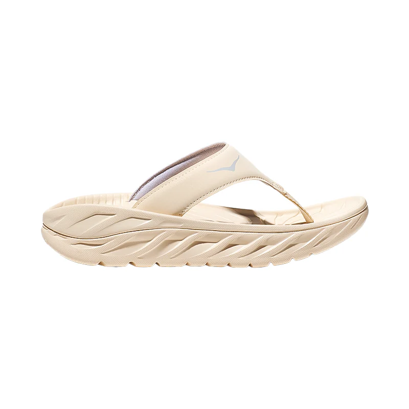Women's Hoka Ora Recovery Flip, Vanilla/Lunar Rock, 5 B Medium