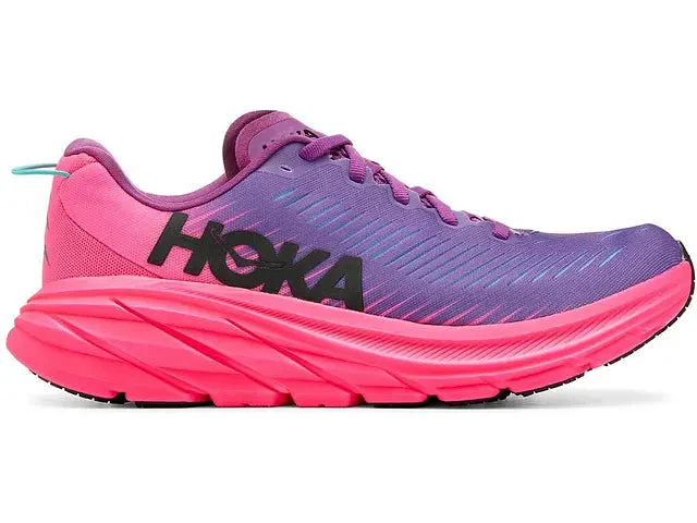 Women's Hoka Rincon 3, Beautyberry/Knockout Pink, 7 D Wide