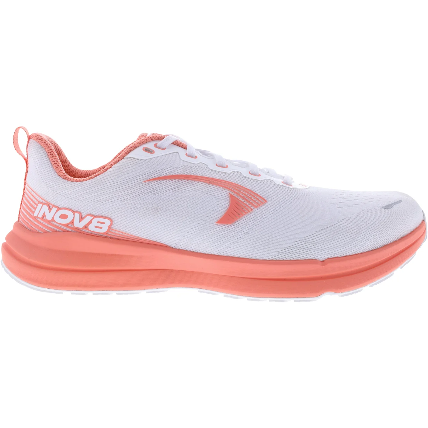 Women's Inov8 Roadfly Zero, White/Coral, 7.5 D Wide