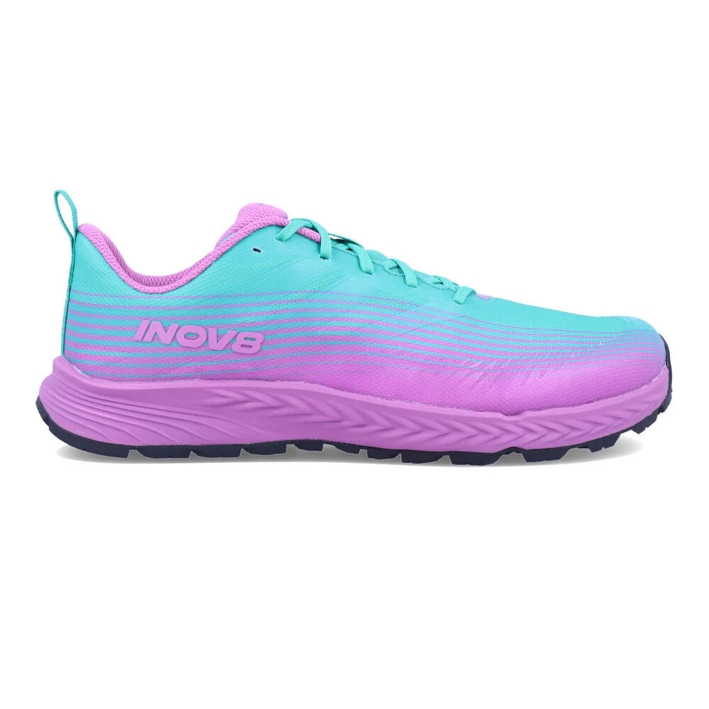 Women's Inov8 TrailFly Speed, Aqua/Purple, 10 D Wide