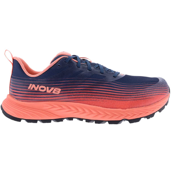 Women's Inov8 TrailFly Speed, Navy/Coral, 7.5 D Wide