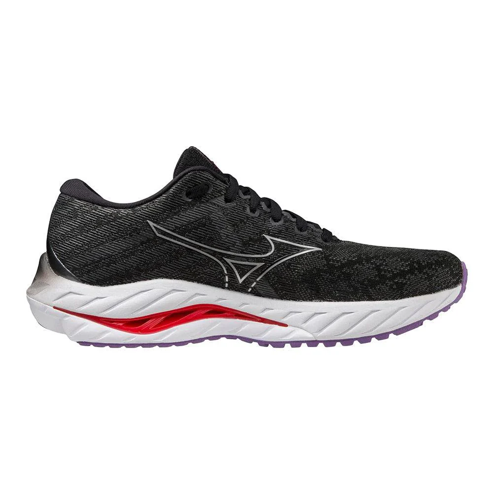 Women's Mizuno Wave Inspire 19, Black/Silver, 7.5 B Medium