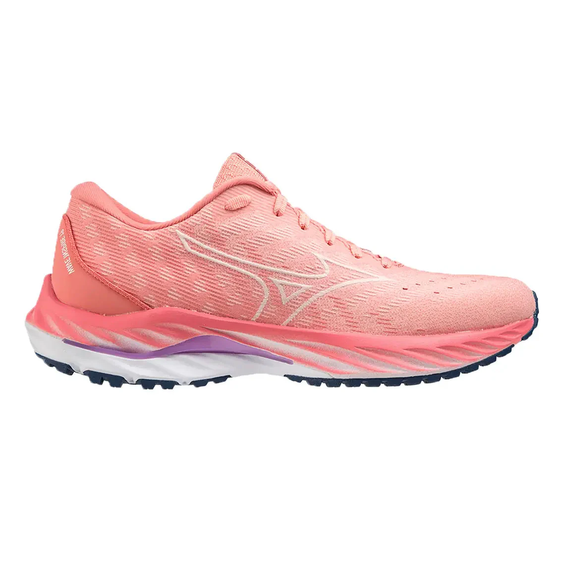 Women's Mizuno Wave Inspire 19 SSW, Peach Bud/Vaporous Grey, 7 B Medium