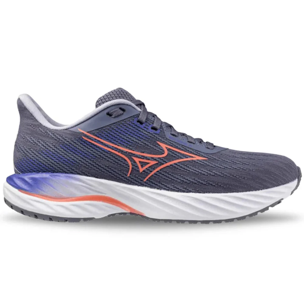 Women's Mizuno Wave Inspire 21, Blue Granite/Striking Coral, 9 B Medium