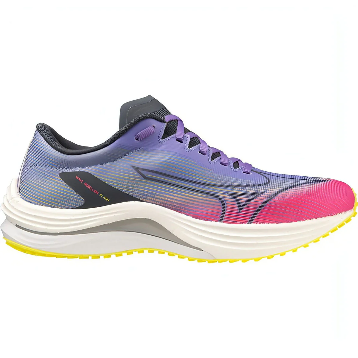 Women's Mizuno Wave Rebellion Flash, High/Vis Pink/Ombre Blue, 10 B Medium