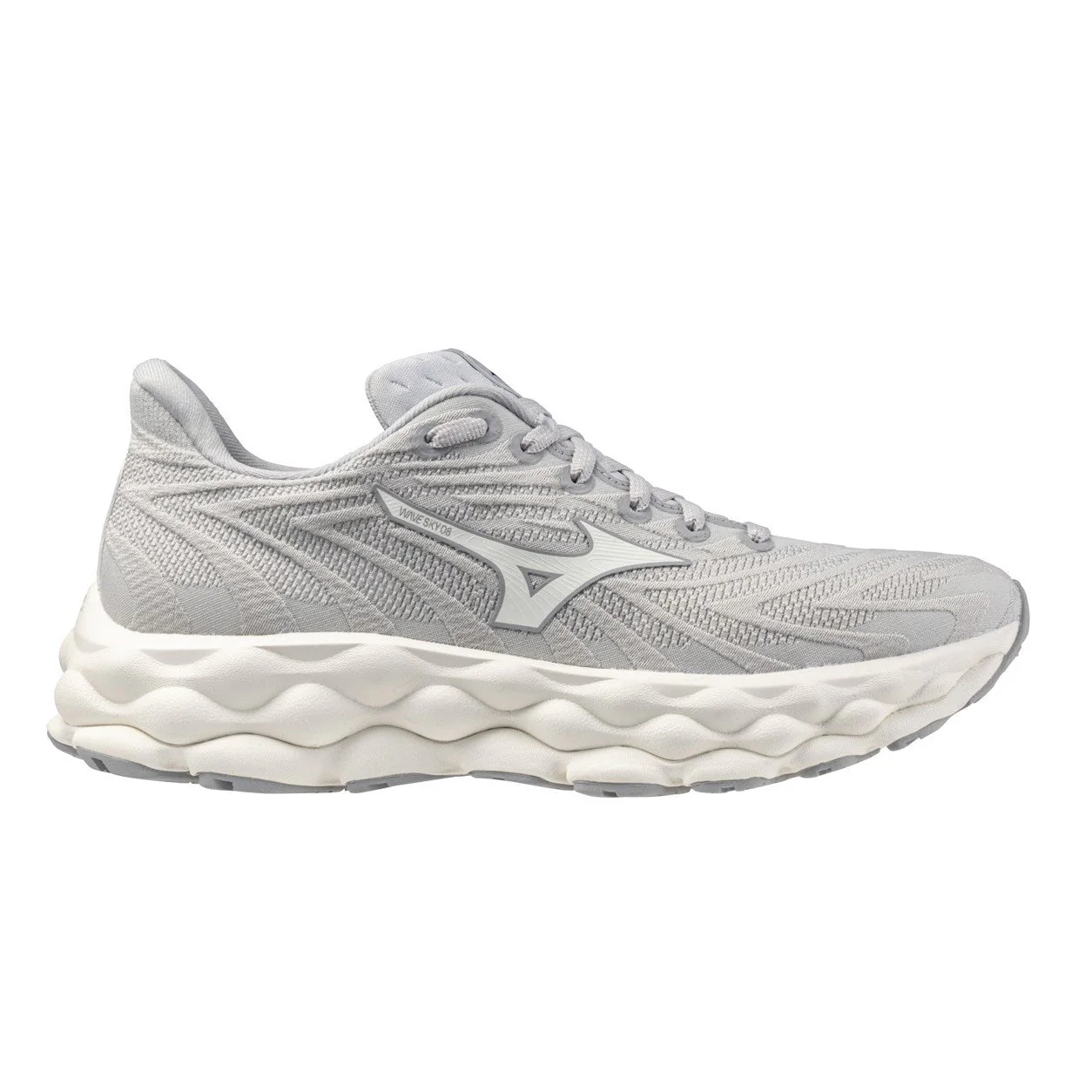 Women's Mizuno Wave Sky 8, Harbor Mist/White, 9 B Medium