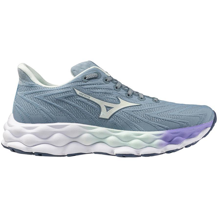 Women's Mizuno Wave Sky 8, Citadel/Hint of Mint, 8 B Medium