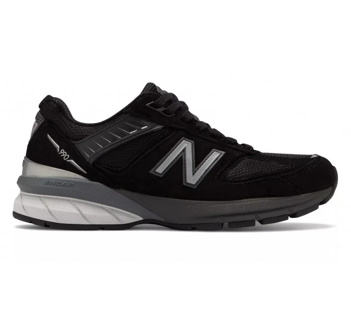 Women's New Balance 990v5, Black/Silver, 9 B Medium