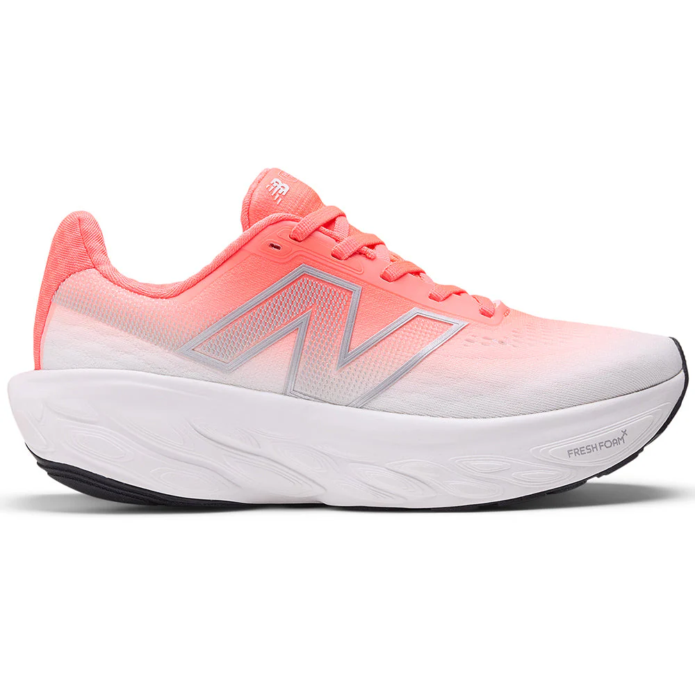 Women's New Balance Fresh Foam X 1080v14, Urgent Red/Silver Metallic/Light Silver Metallic, 6.5 B Medium