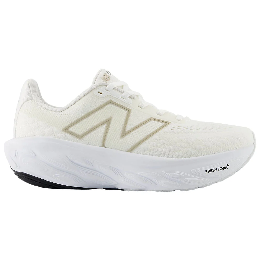 Women's New Balance Fresh Foam X 1080v14, White/Light Gold Metallic, 8 D Wide
