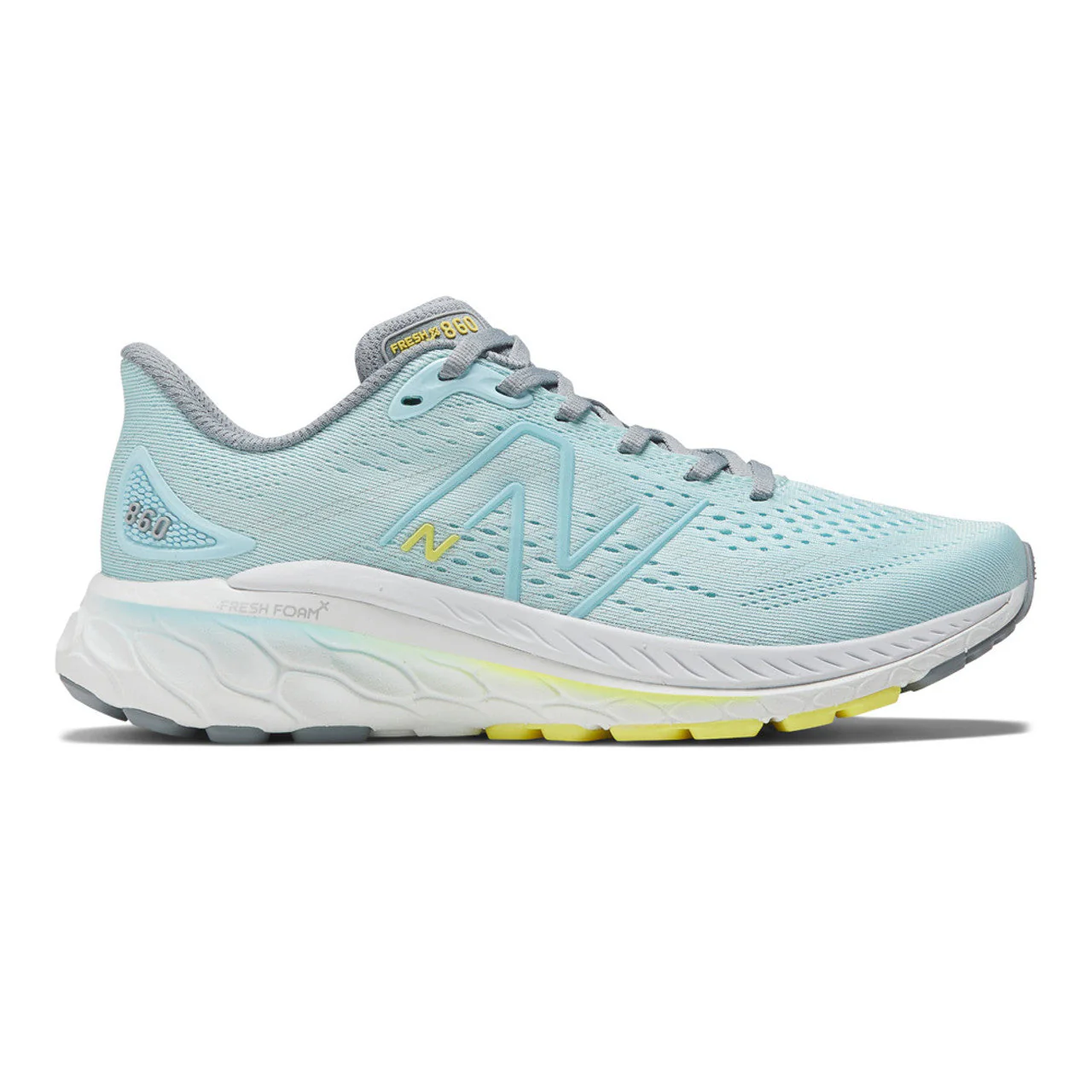 Women's New Balance Fresh Foam X 860v13, Blue/Steel/Cosmic Pineapple, 7.5 D Wide