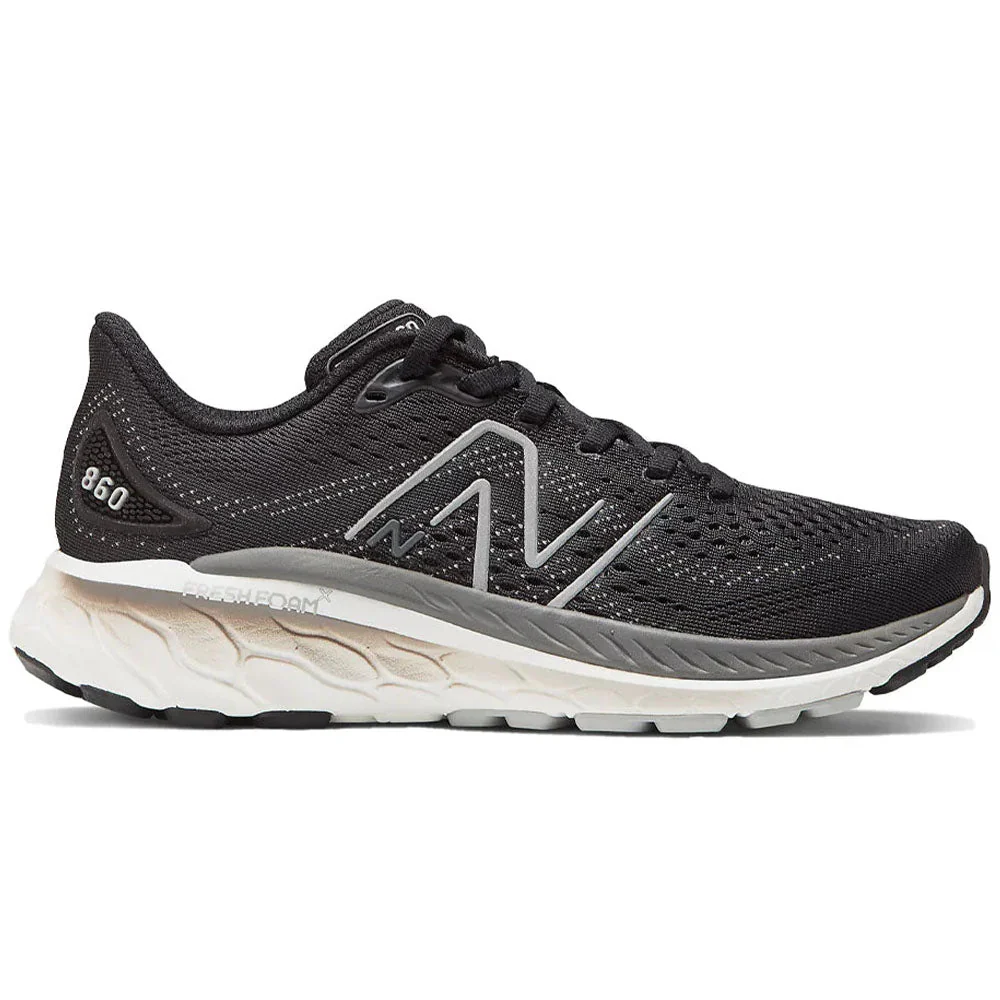 Women's New Balance Fresh Foam X 860v13, Black/Castlerock, 6 2A Narrow