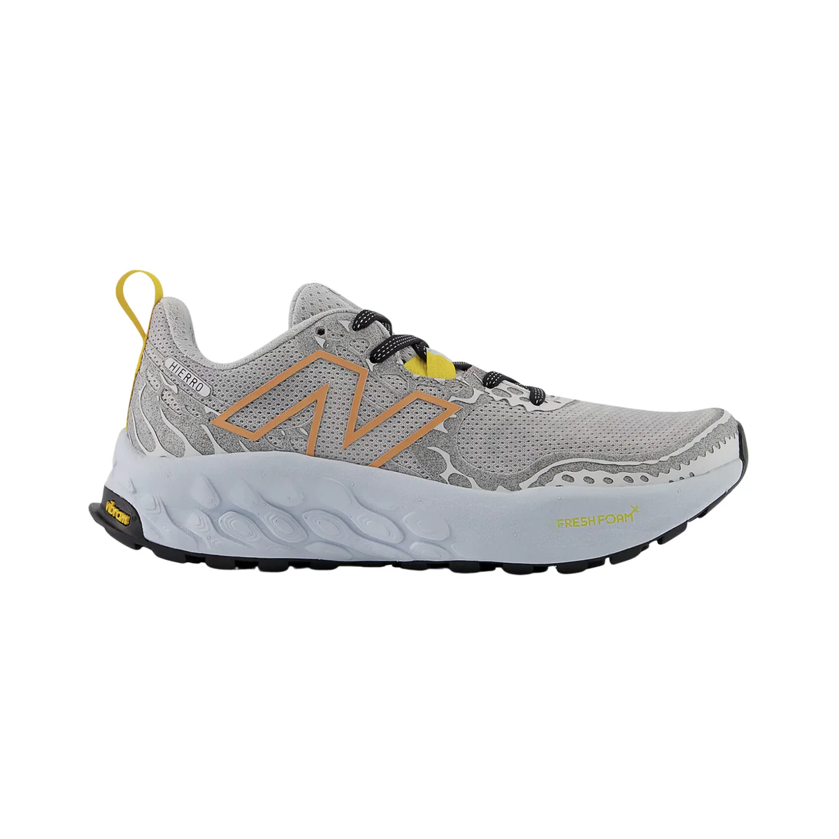 Women's New Balance Fresh Foam X Hierro V8, Grey Matter/Quarry Blue/Copper, 7 B Medium