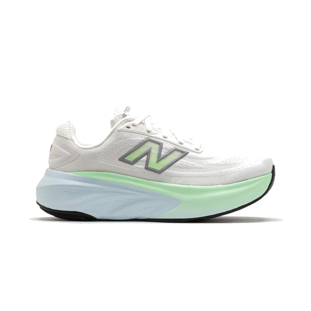 Women's New Balance Fresh Foam X More v6, Sea Salt/Lab Green/Frosted Glass, 10 D Wide