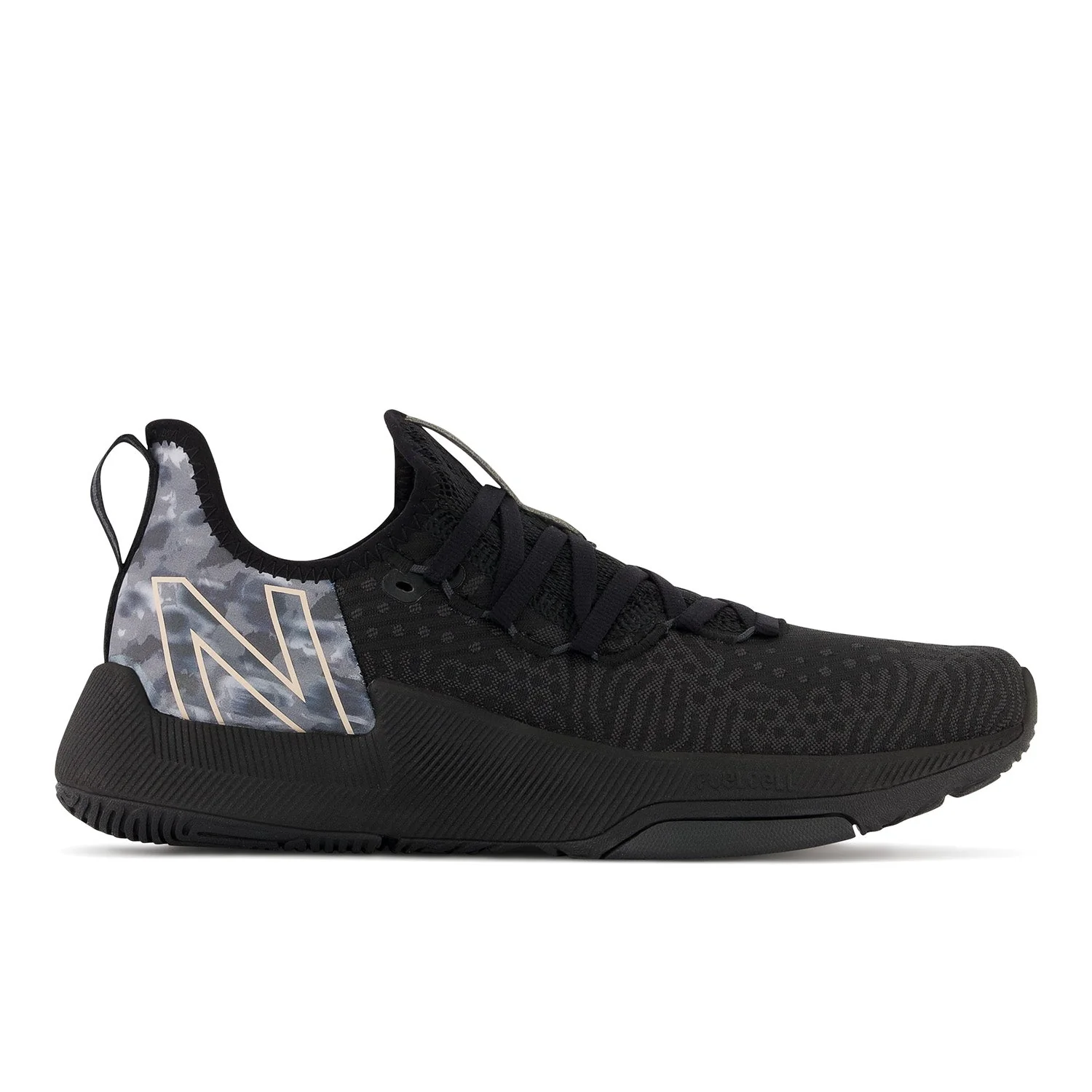 Women's New Balance FuelCell 100, Black/Rose Gold Metallic, 10 B Medium