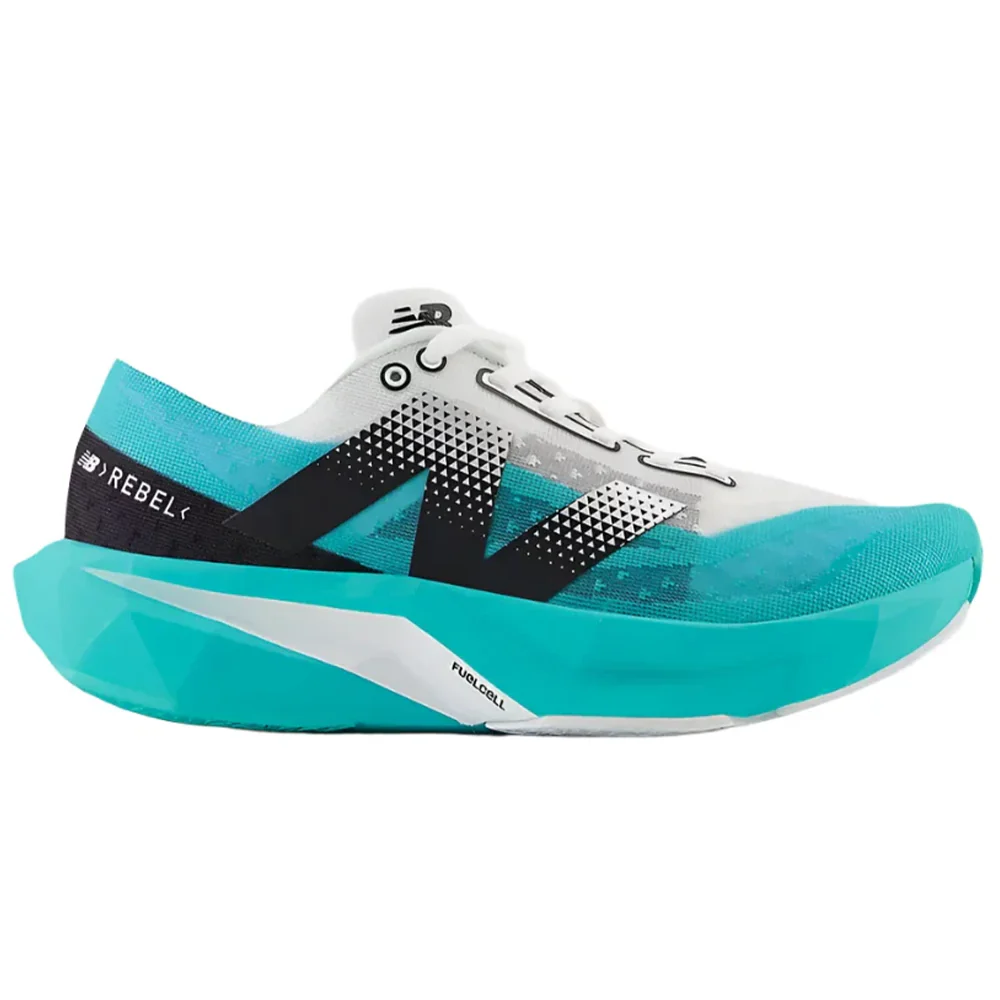 Women's New Balance FuelCell Rebel v4, Cyber Jade/Black/White, 7.5 B Medium