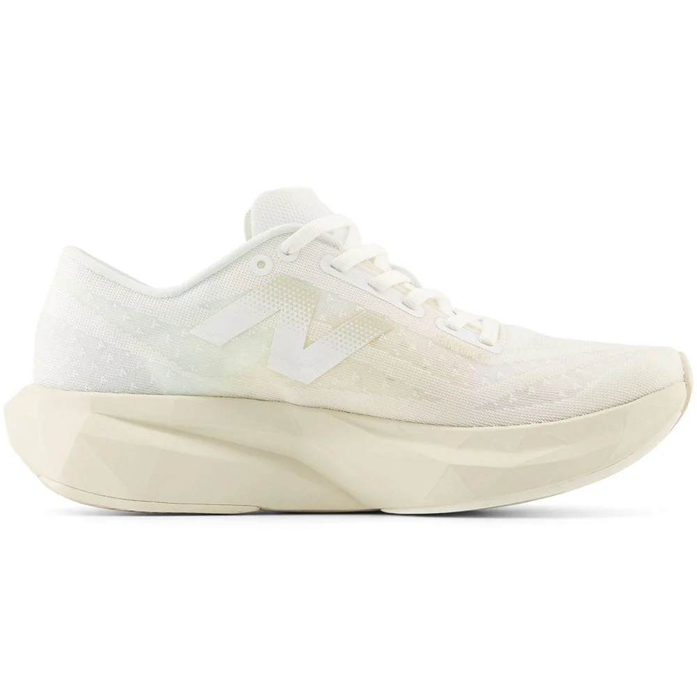 Women's New Balance FuelCell Rebel v4, White/Linen/Sea Salt, 7 B Medium