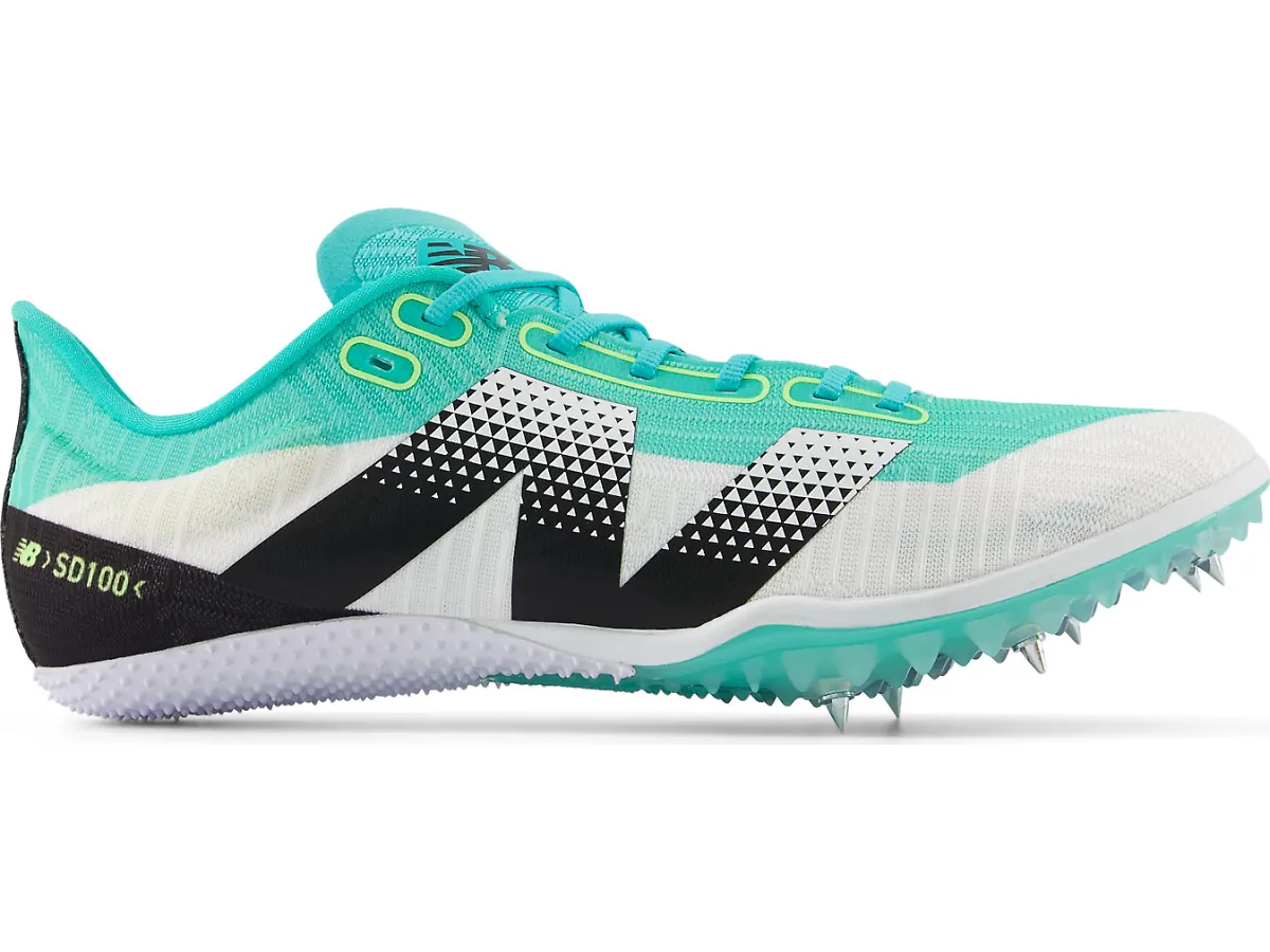 Women's New Balance FuelCell SD100 v5, Cyber Jade/White, 9 B Medium