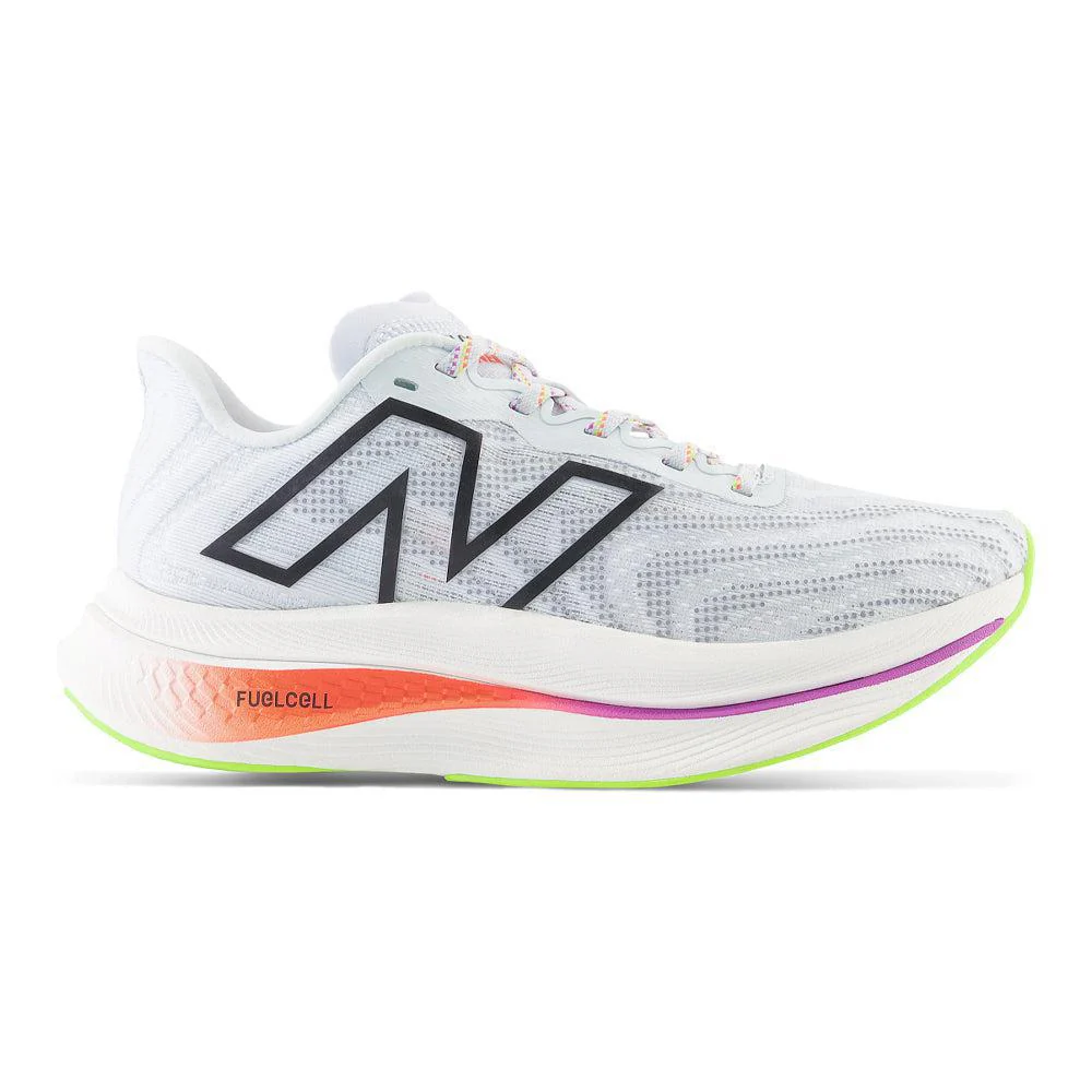 Women's New Balance FuelCell SuperComp Trainer v2, Ice Blue/Neon Dragonfly, 8.5 B Medium