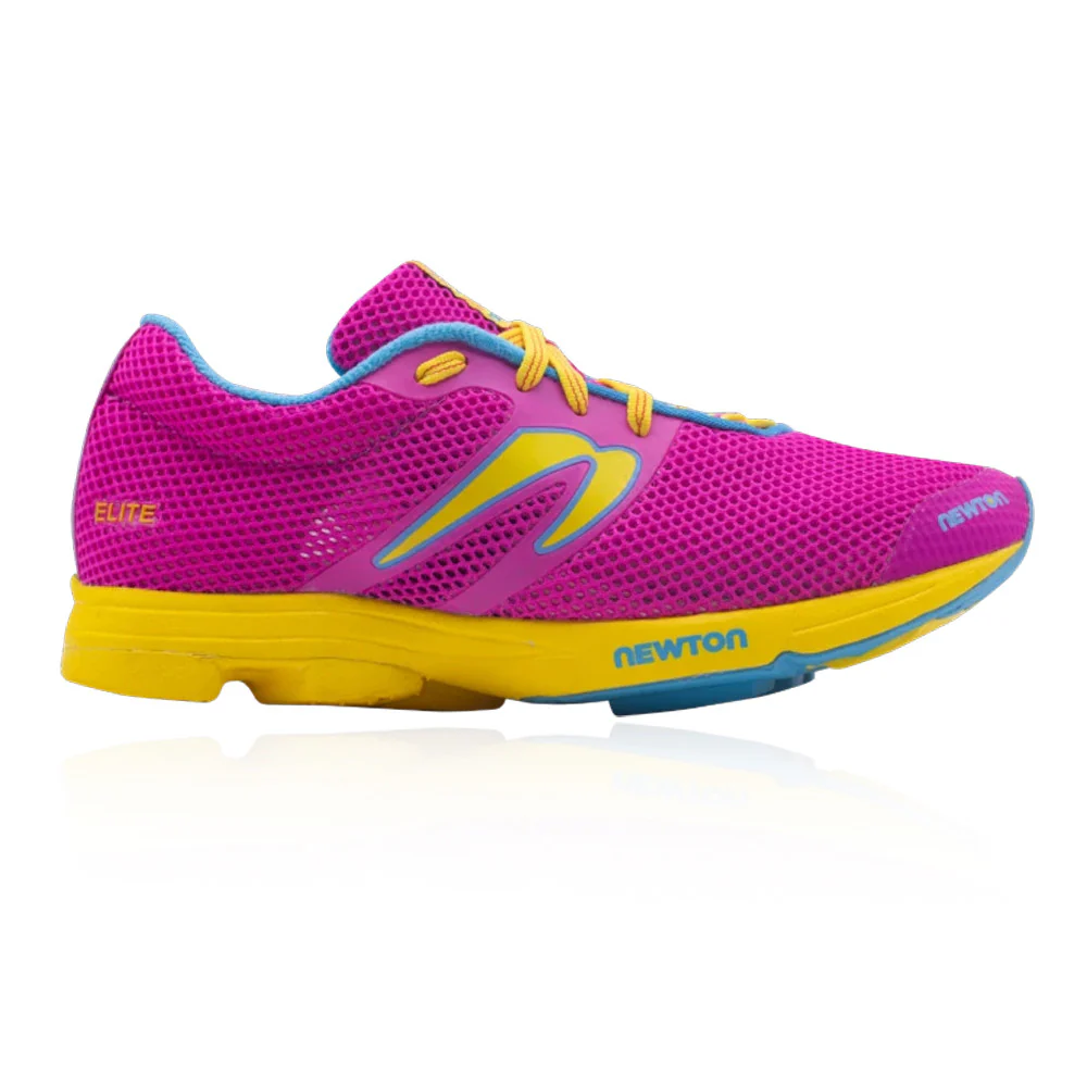 Women's Newton Running Distance Elite, Pink/Yellow, 10.5 B Medium
