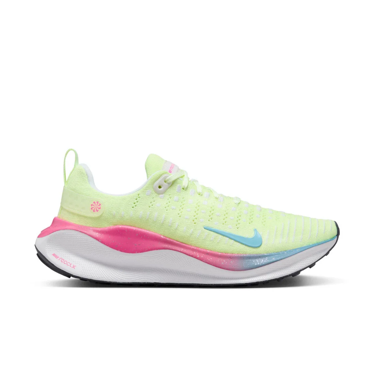 Women's Nike InfinityRN 4, Barely Volt/Aquarius Blue, 7 B Medium