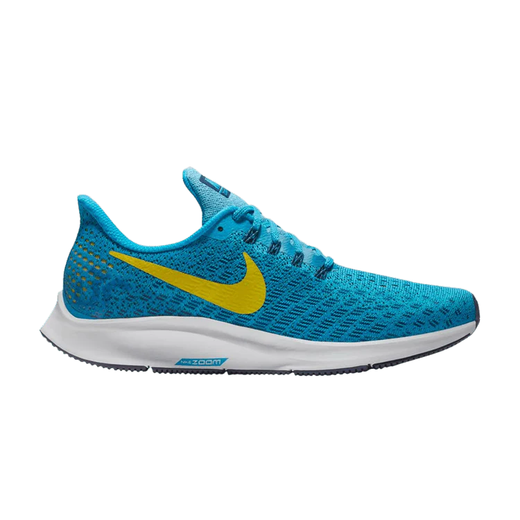 Women's Nike Pegasus 35, Blue Orbit/Bright Citron, 9 B Medium