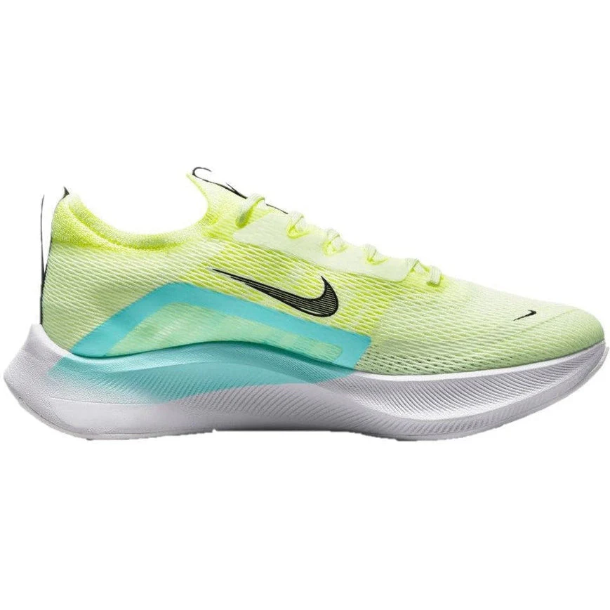 Women's Nike Zoom Fly 4, Barely Volt/Black-Dynamic Turq Volt, 9.5 B Medium