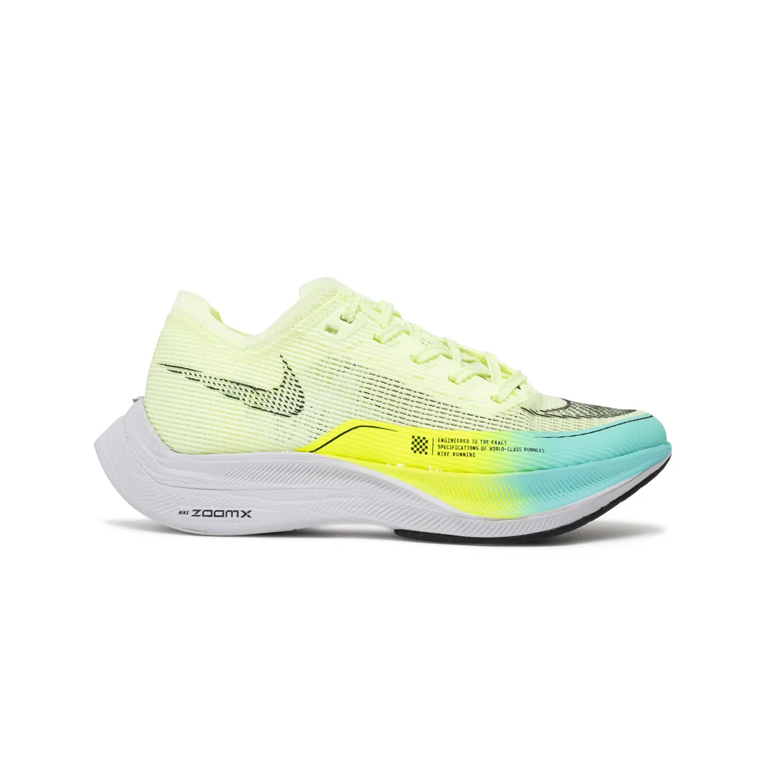 Women's Nike ZoomX Vaporfly Next% 2, Barely Volt/Black-Dynamic Turquioise, 6.5 B Medium