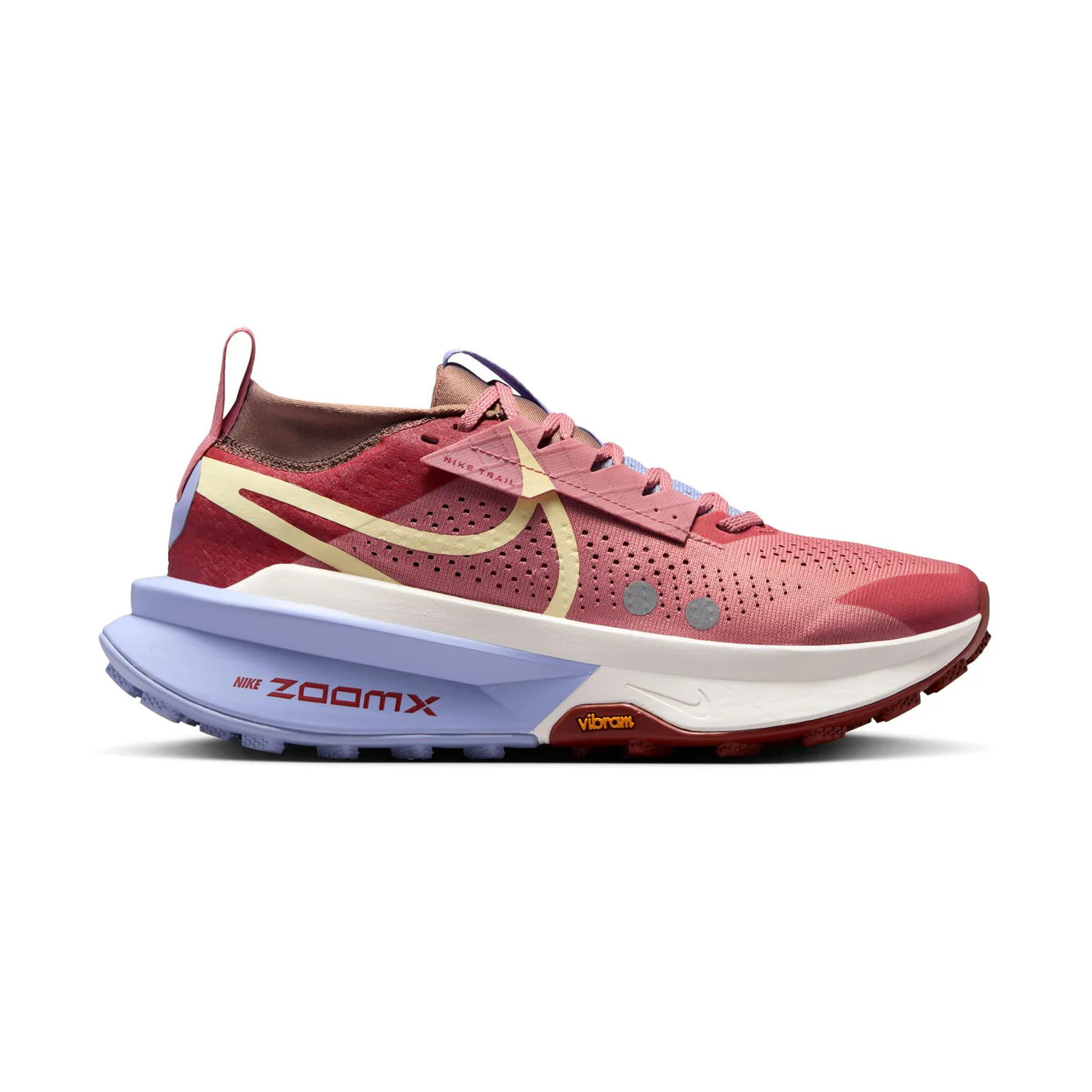 Women's Nike ZoomX Zegama Trail 2, Red Stardust/Alabaster, 6.5 B Medium