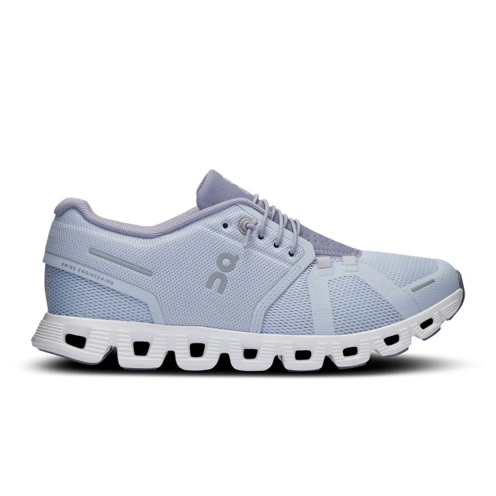 Women's On Cloud 5 Terry, Heather/White, 9 B Medium