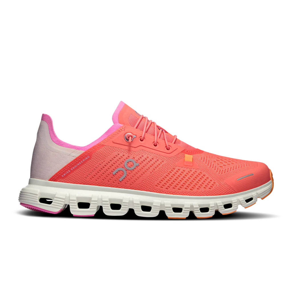 Women's On Cloud 6 Coast, Salmon/Pearl, 7 B Medium