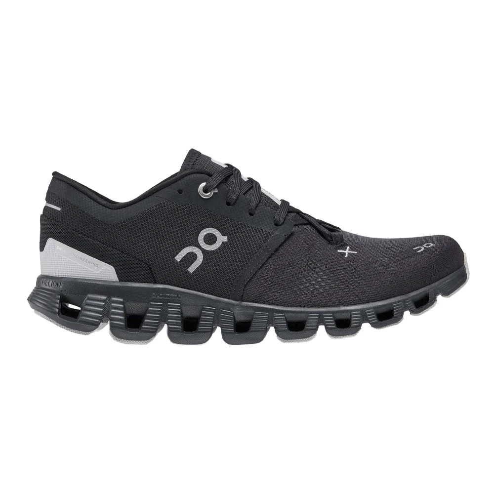 Women's On Cloud X 3, Black, 10.5 B Medium