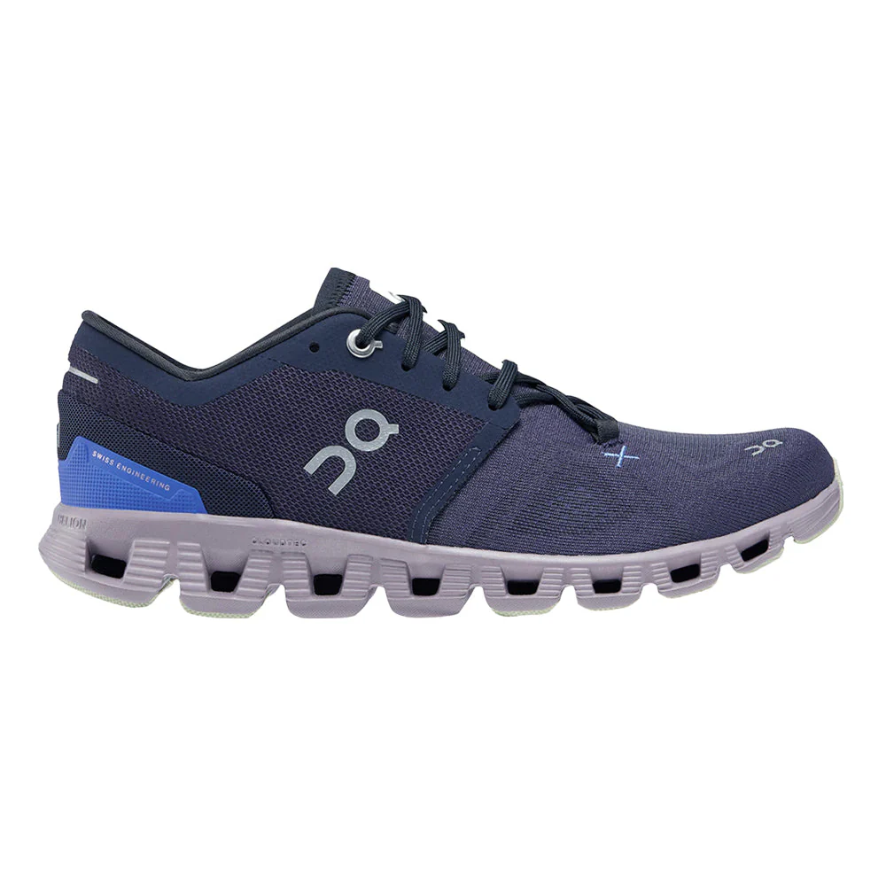 Women's On Cloud X 3, Midnight/Heron, 11 B Medium