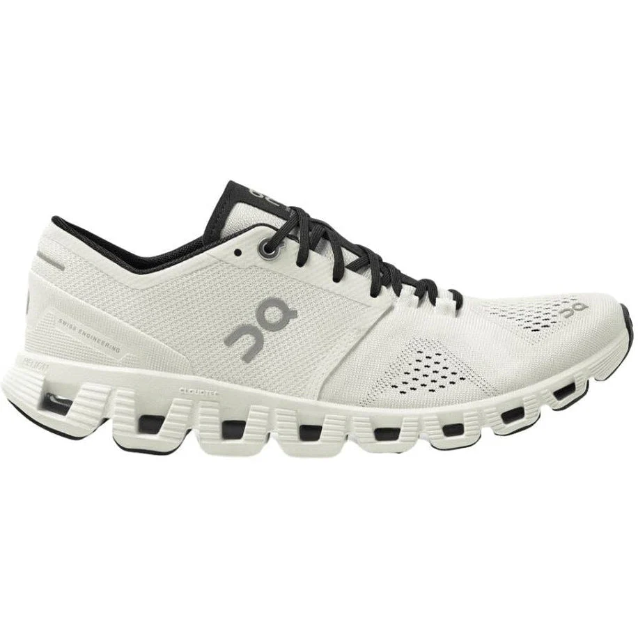 Women's On Cloud X 3, White/Black, 5 B Medium
