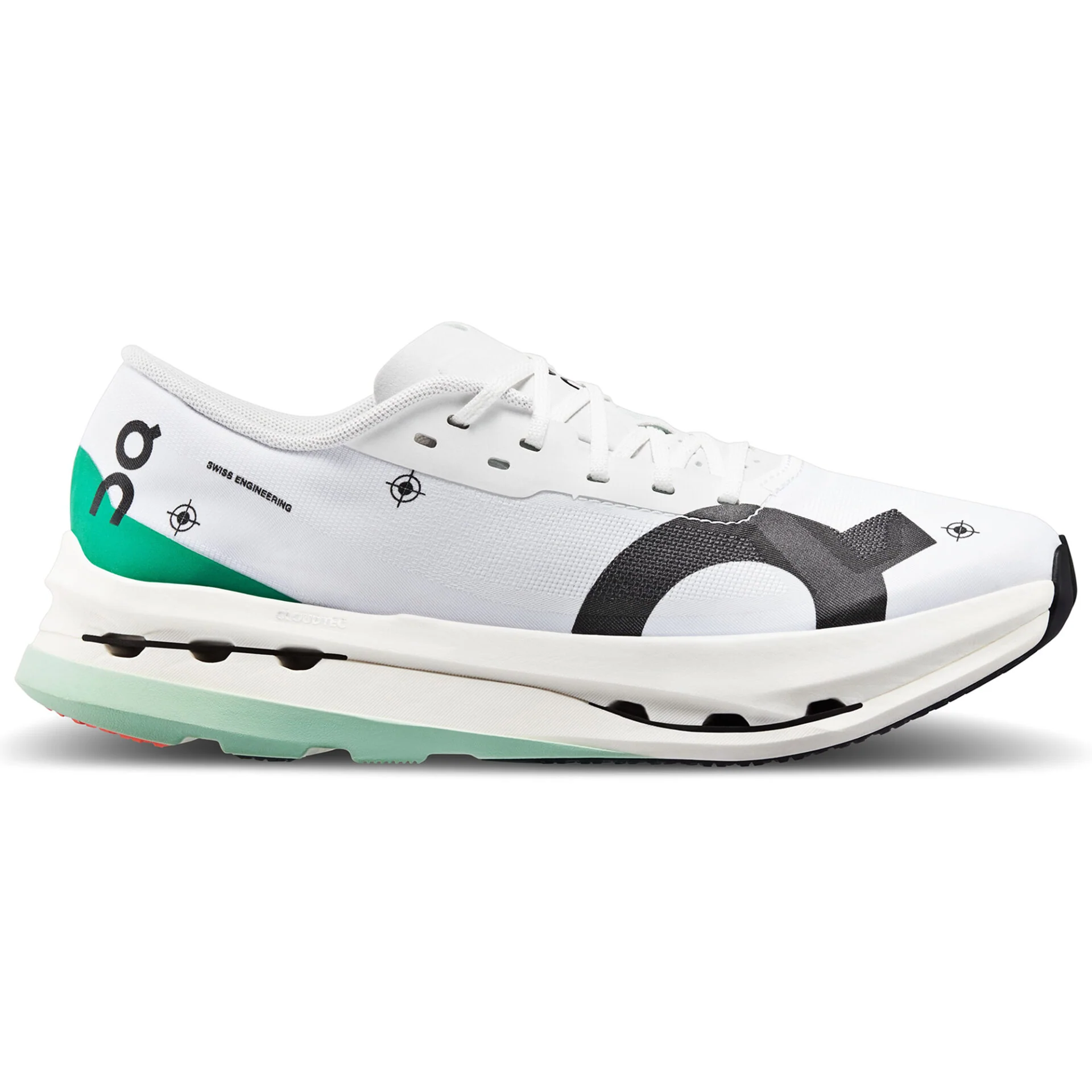 Women's On Cloudboom Echo 3, Undyed-White/Mint, 7 B Medium