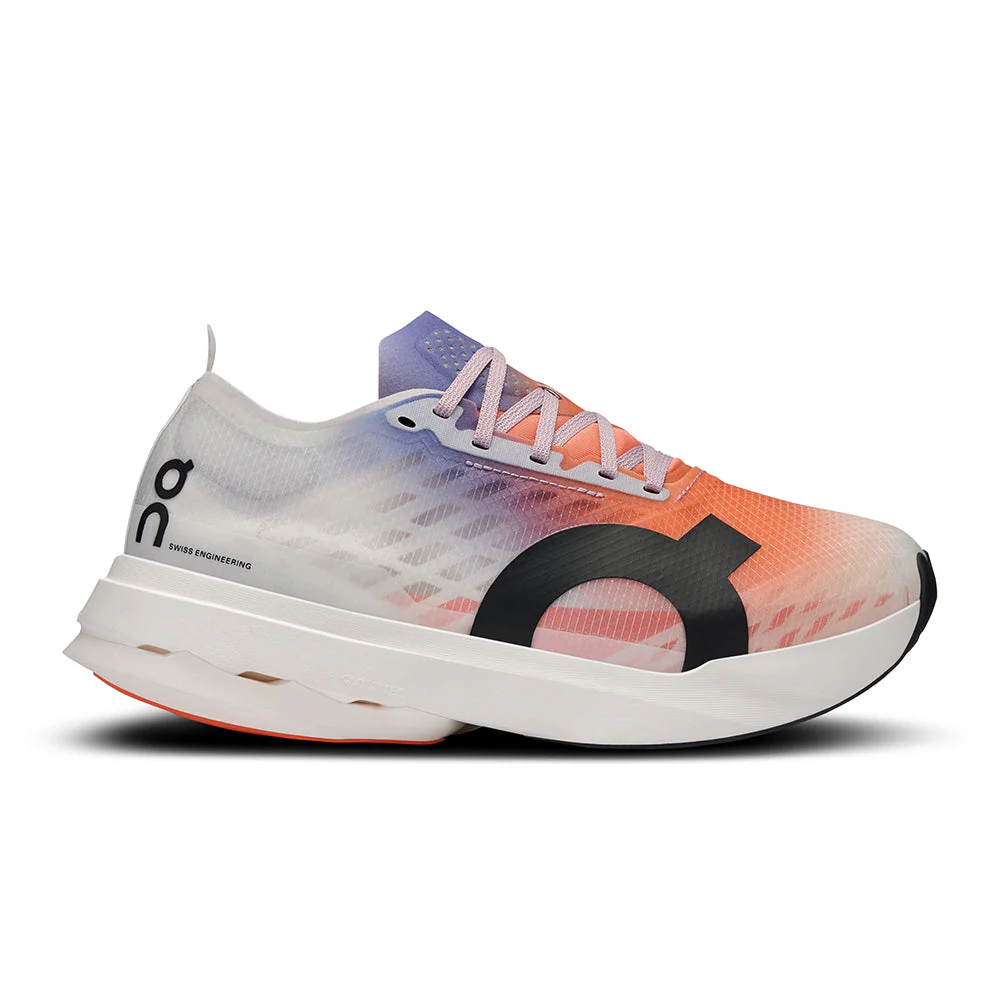 Women's On Cloudboom Strike, White/Flame, 9.5 B Medium