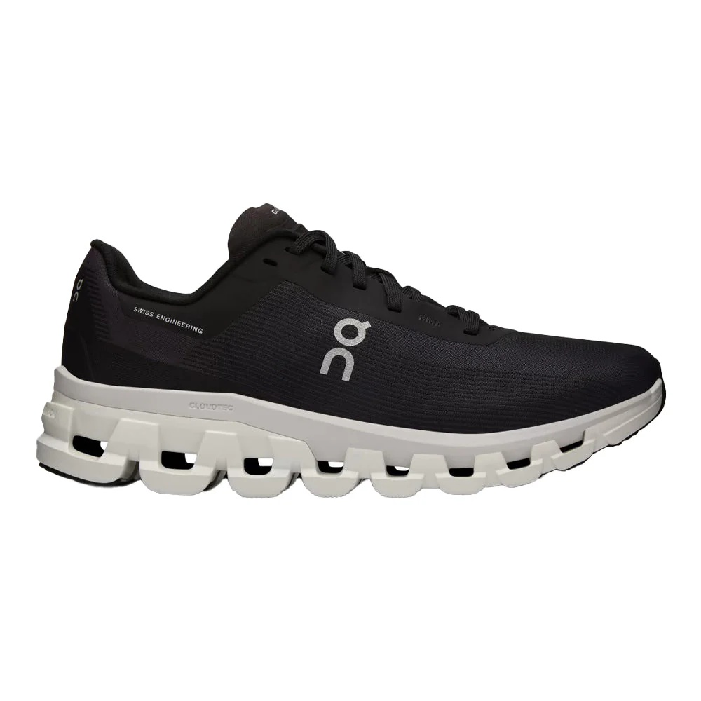 Women's On Cloudflow 4, Black/White, 5 B Medium