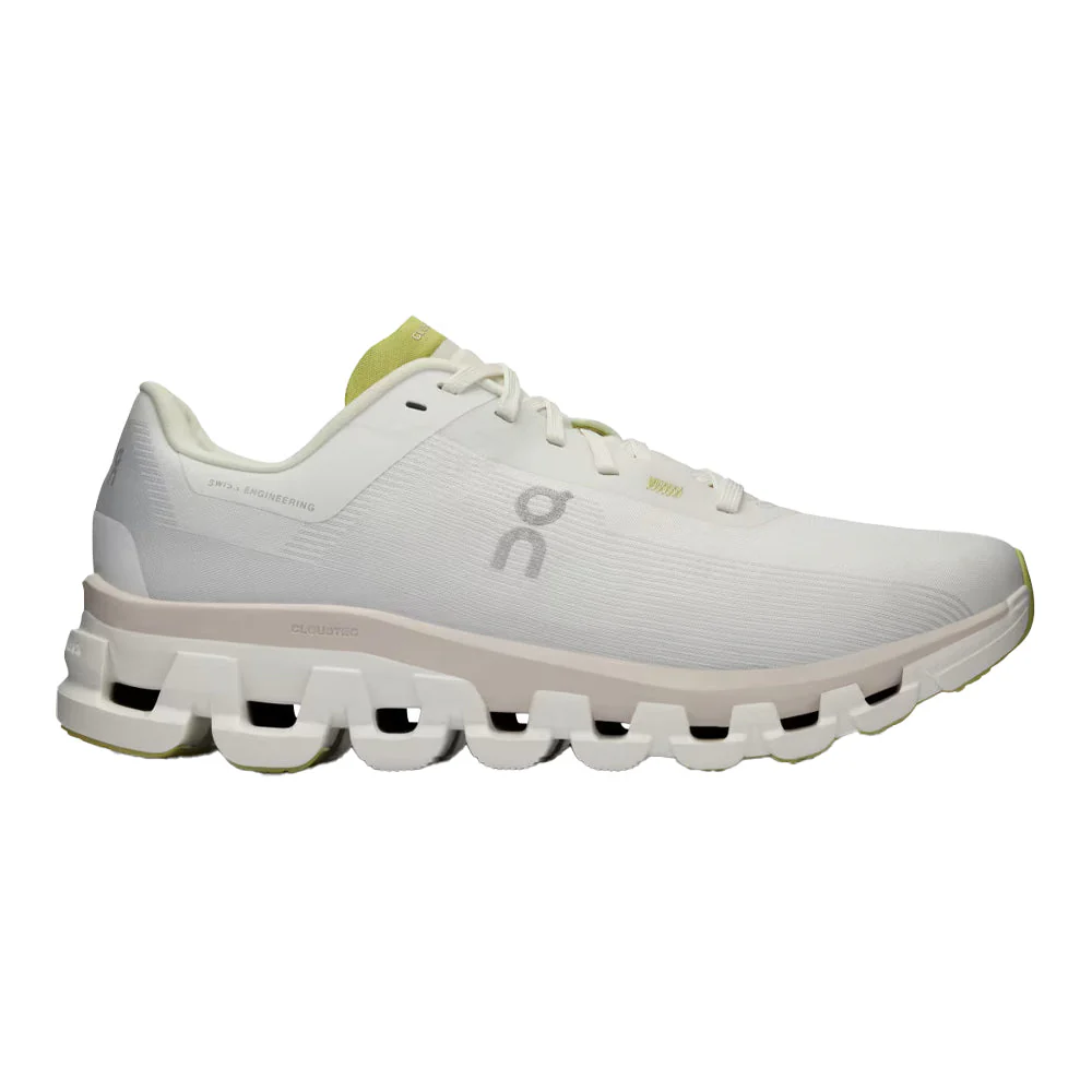 Women's On Cloudflow 4, White/Sand, 8.5 B Medium