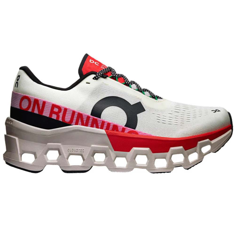 Women's On Cloudmonster 2, Ivory/Red, 9 B Medium