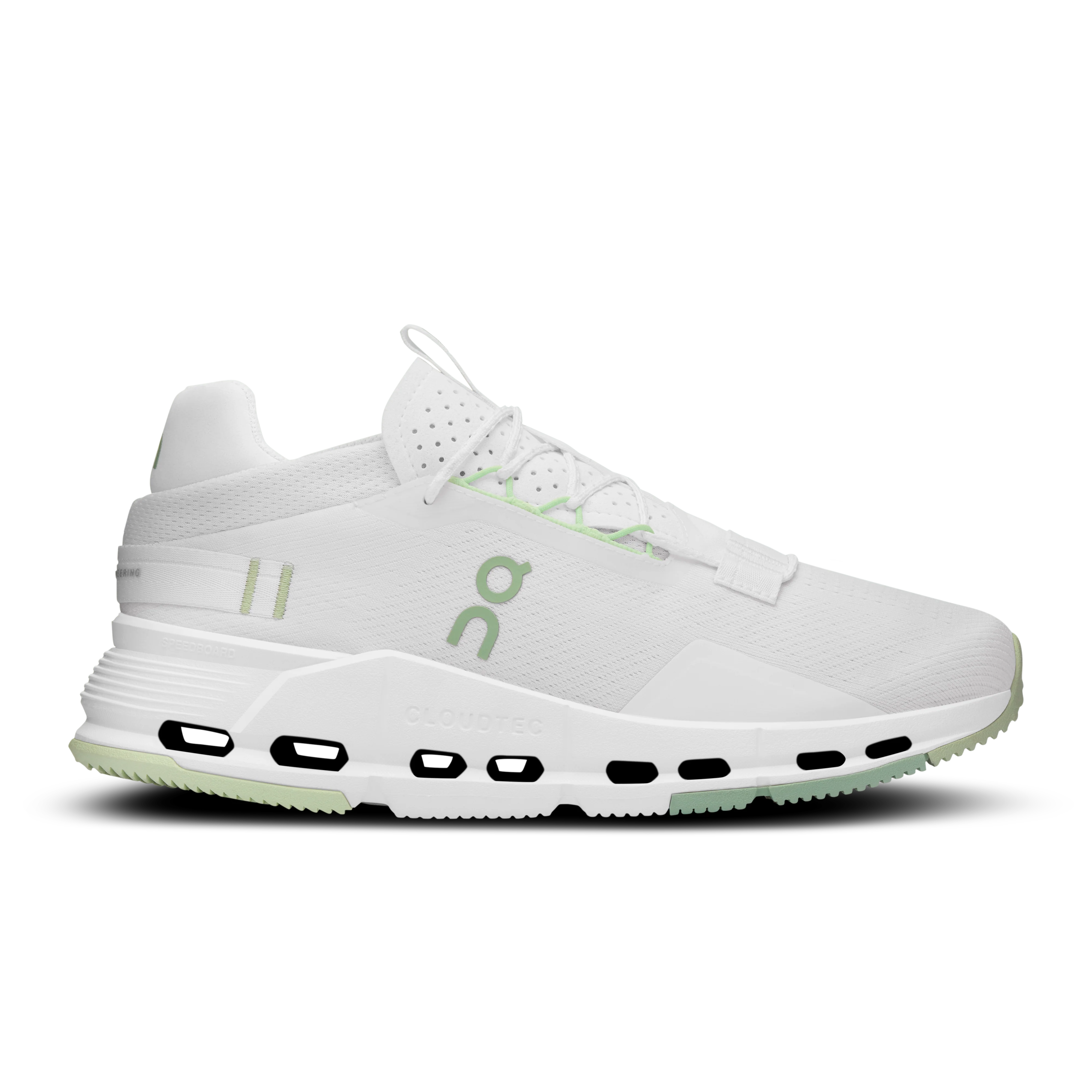 Women's On Cloudnova 2, White/Sage, 10 B Medium