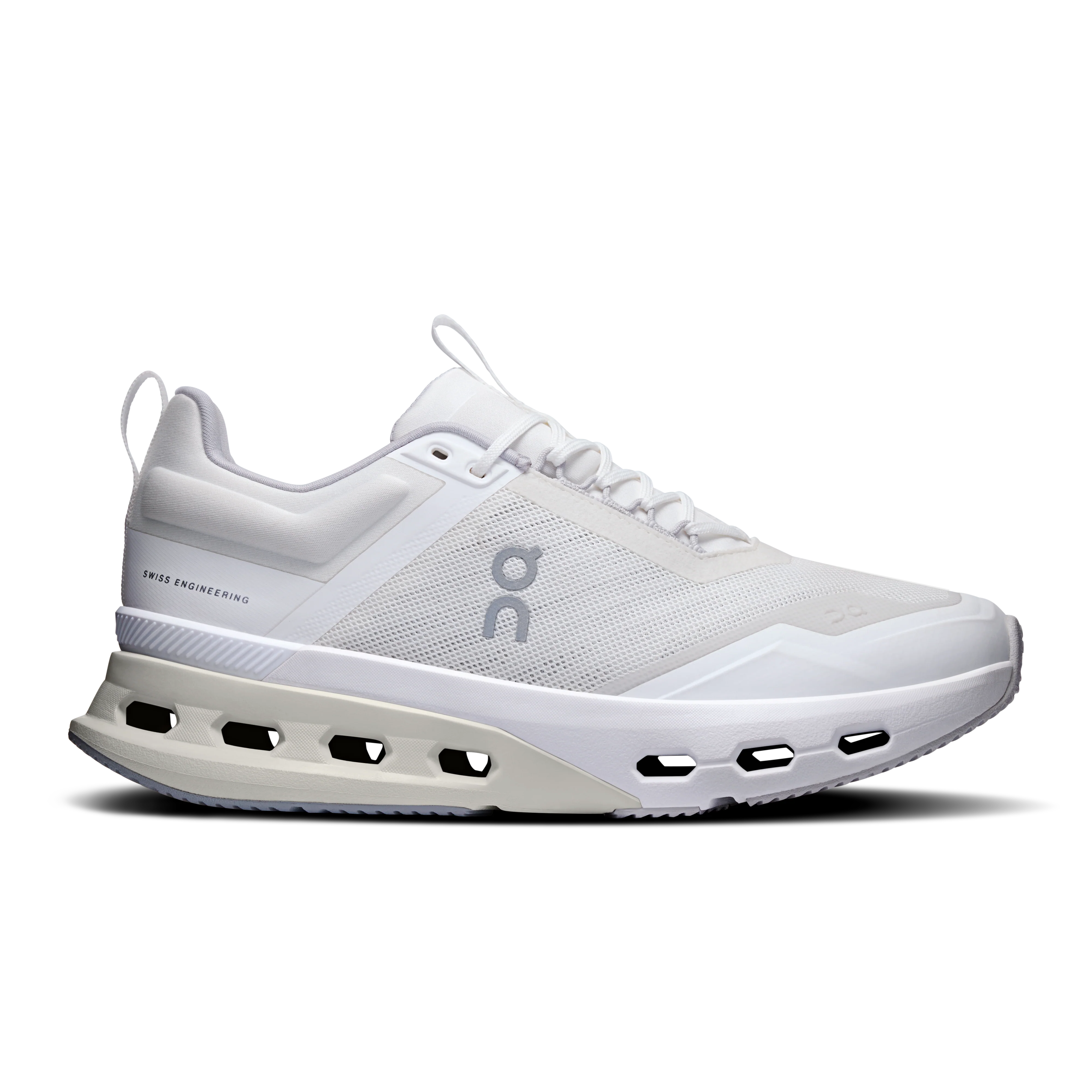 Women's On Cloudnova X, White/Glacier, 7.5 B Medium