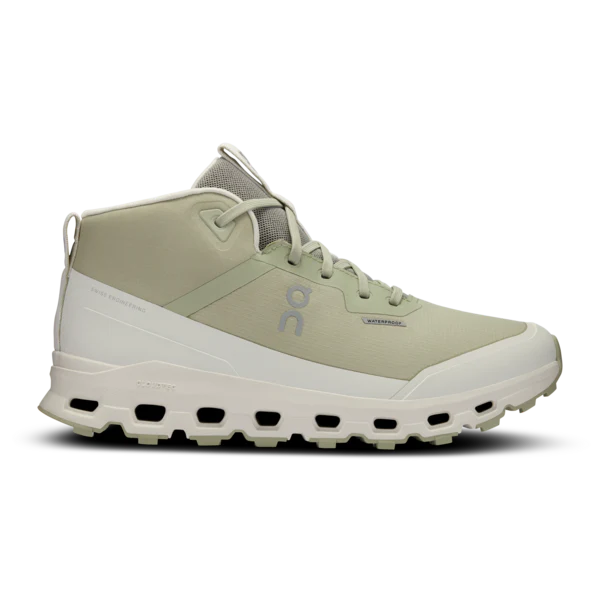 Women's On Cloudroam Waterproof, Chalk/Ice, 9.5 B Medium
