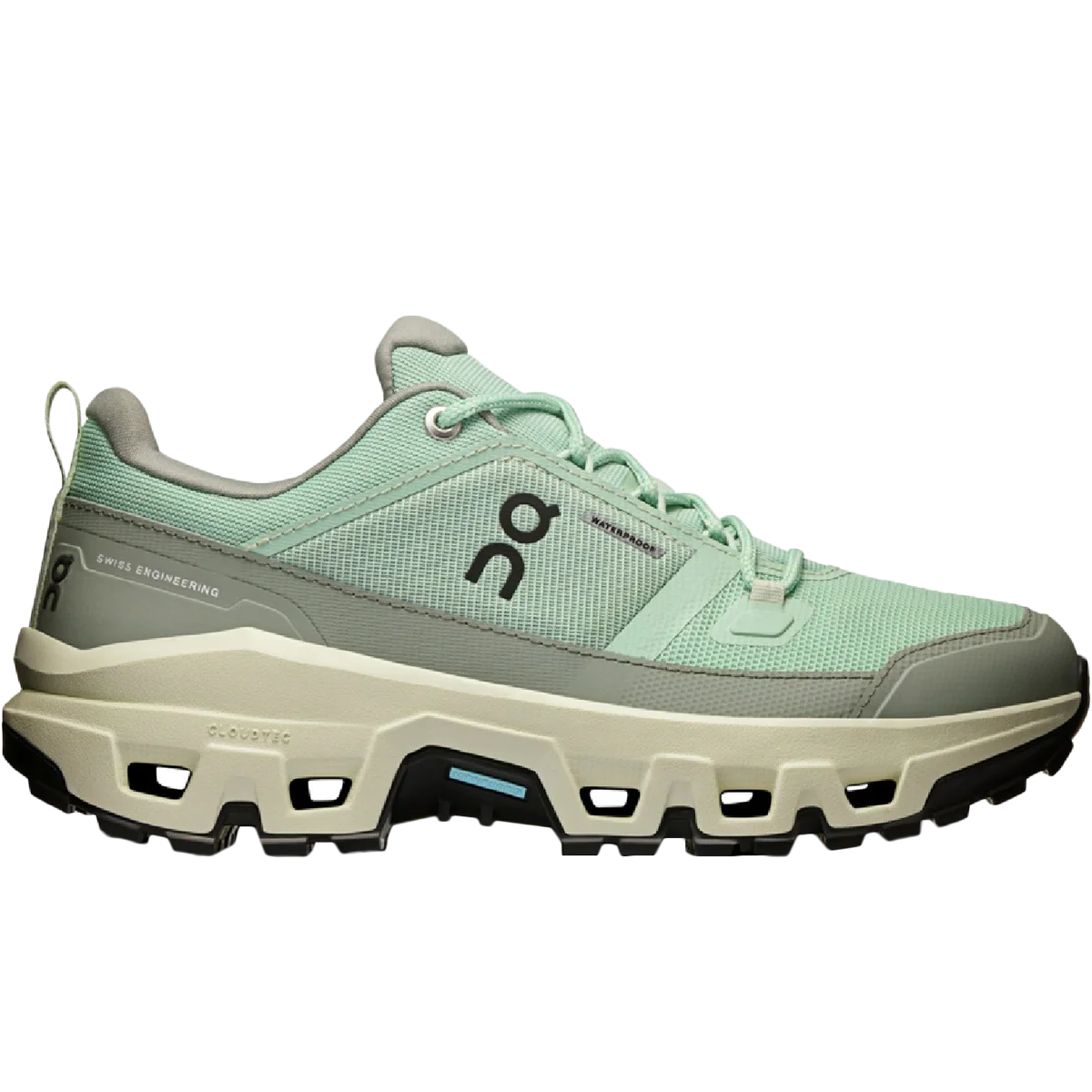 Women's On Cloudrock Low WP, Mineral/Aloe, 9.5 B Medium