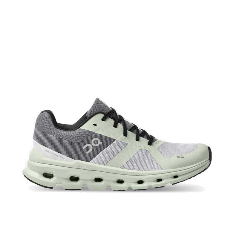 Women's On Cloudrunner, Frost/Aloe, 5 B Medium