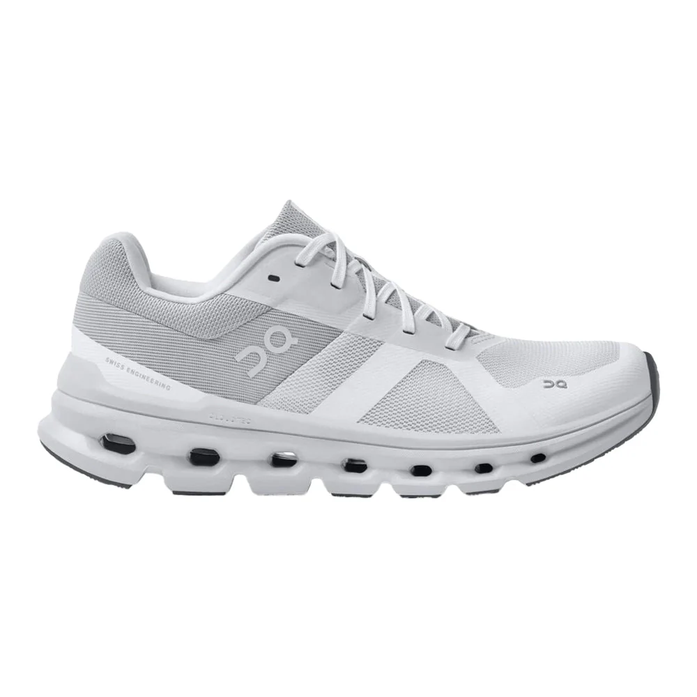 Women's On Cloudrunner, White/Frost, 11 D Wide