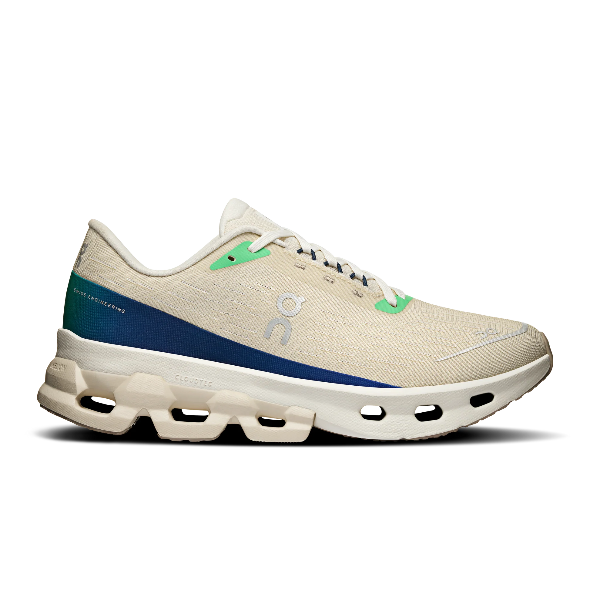 Women's On Cloudspark, Cream/Honeydew, 7 B Medium
