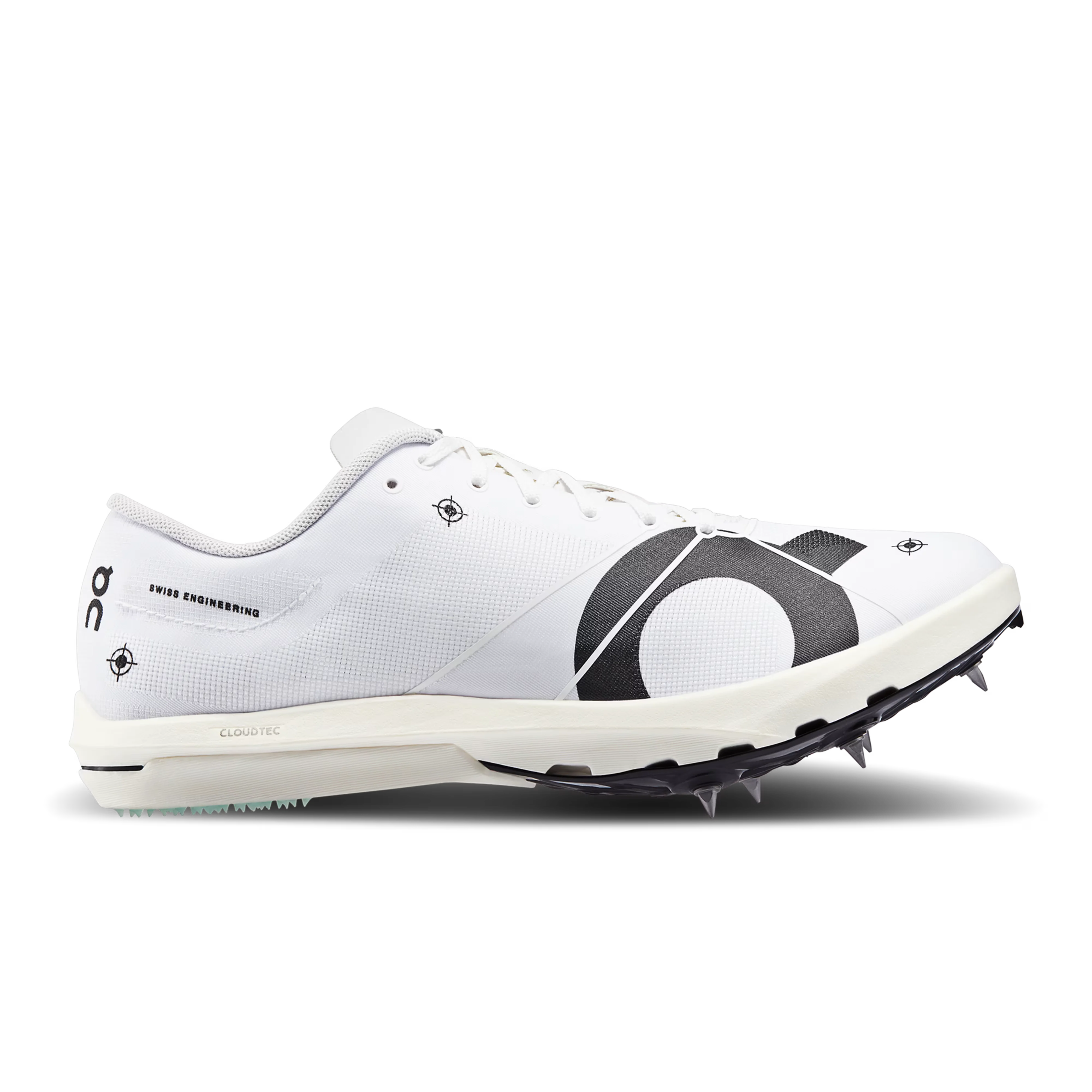 Women's On Cloudspike 10000m 2, Undyed-White/Mint, 7 B Medium
