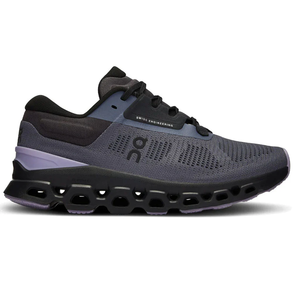 Women's On Cloudstratus 3, Metal/Wisteria, 11 B Medium