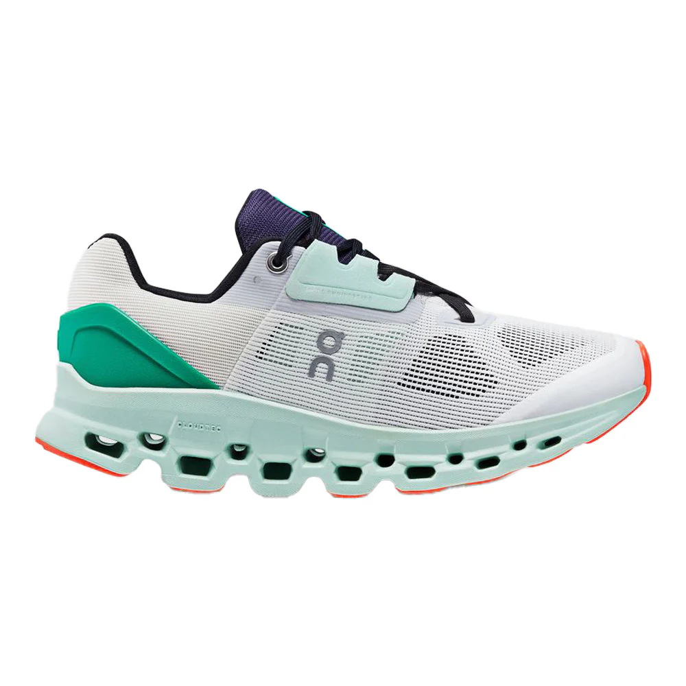 Women's On Cloudstratus, Undyed-White/Creek, 10 B Medium