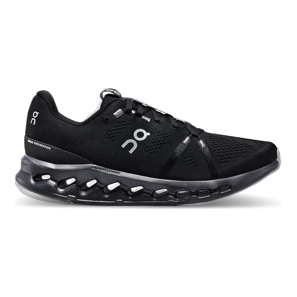 Women's On Cloudsurfer, All Black, 6.5 B Medium